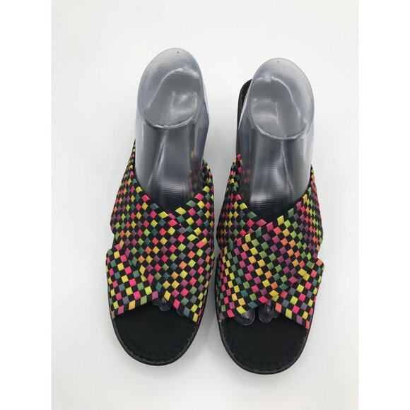 Dex Flex Sport Wedge Woven Cross Strap Sandal Multi-Color Size 11 - Picture 2 of 7